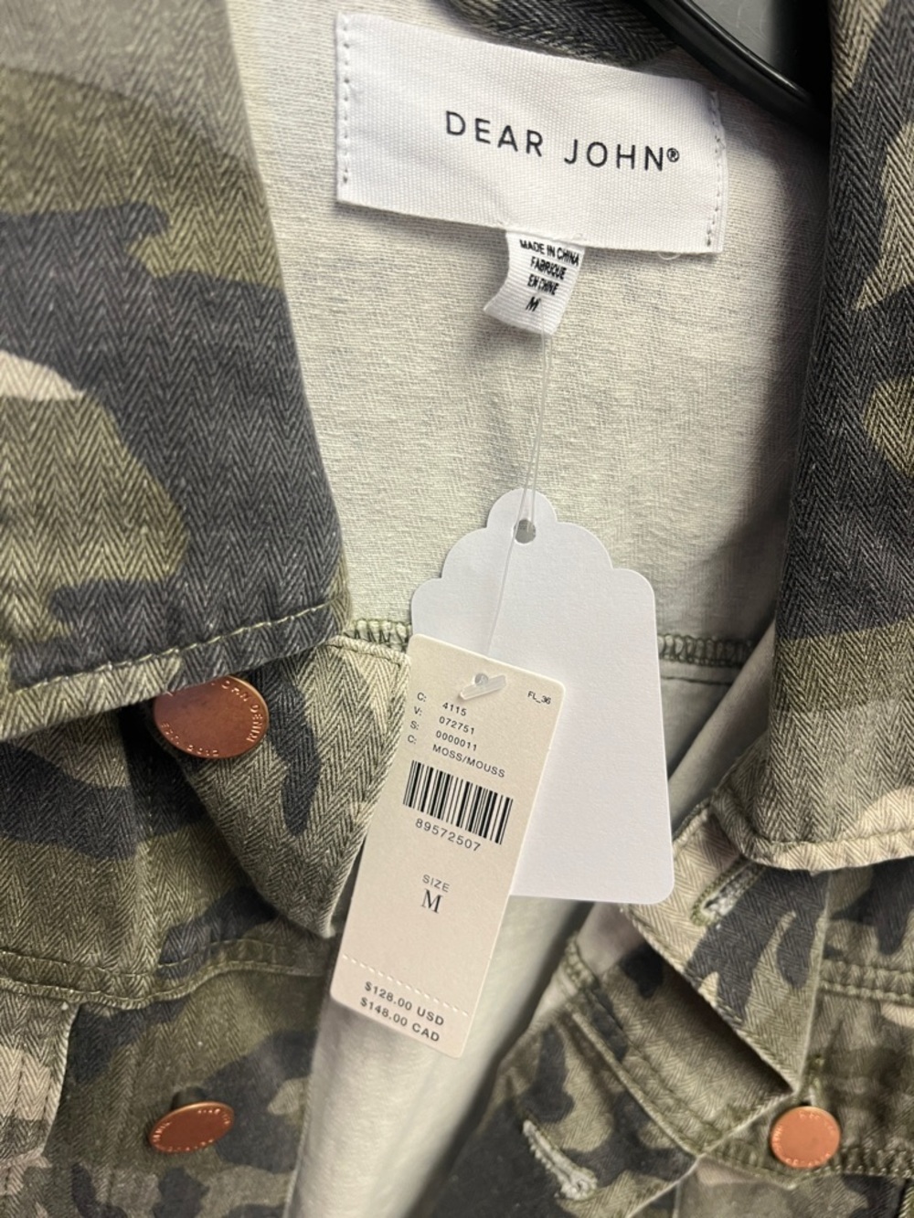 Dear John Green Camo Cropped Trucker Jacket - Picture 2 of 8